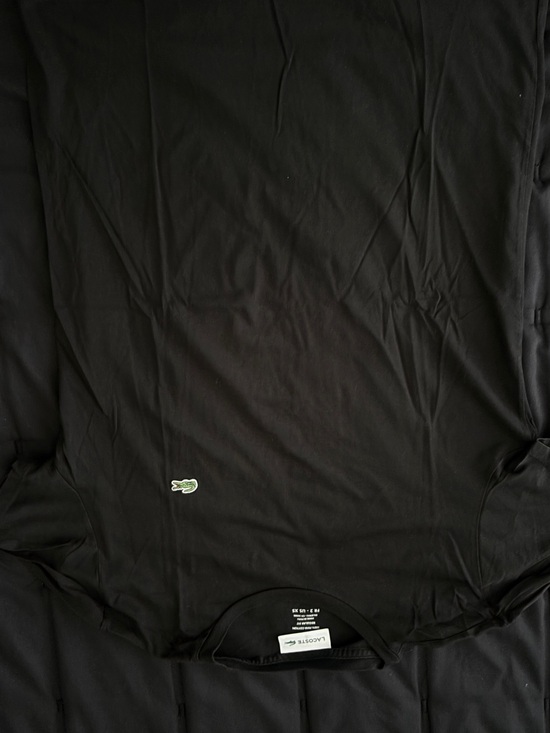 Lacoste Other - Lacoste Men's Black Polo Tee with Green Crocodile Logo